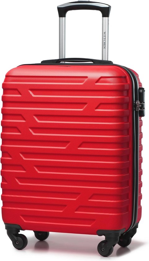WITTCHEN Globe Line Reiskoffer Handbagage Cabinebagage Rolkoffer Harde Schaal Van Abs Met 4 Draaiwielen Cijferslot Telescopisch Handvat Maat S Roze Klmtransaviaeasyjetcorendon Dutch Airlines 2852729574