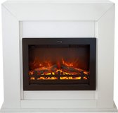 Bol.com Xaralyn Adra EFL-MDW elektrische open haard - Witte MDF haardombouw - 1500 Watt verwarming - afstandsbediening aanbieding
