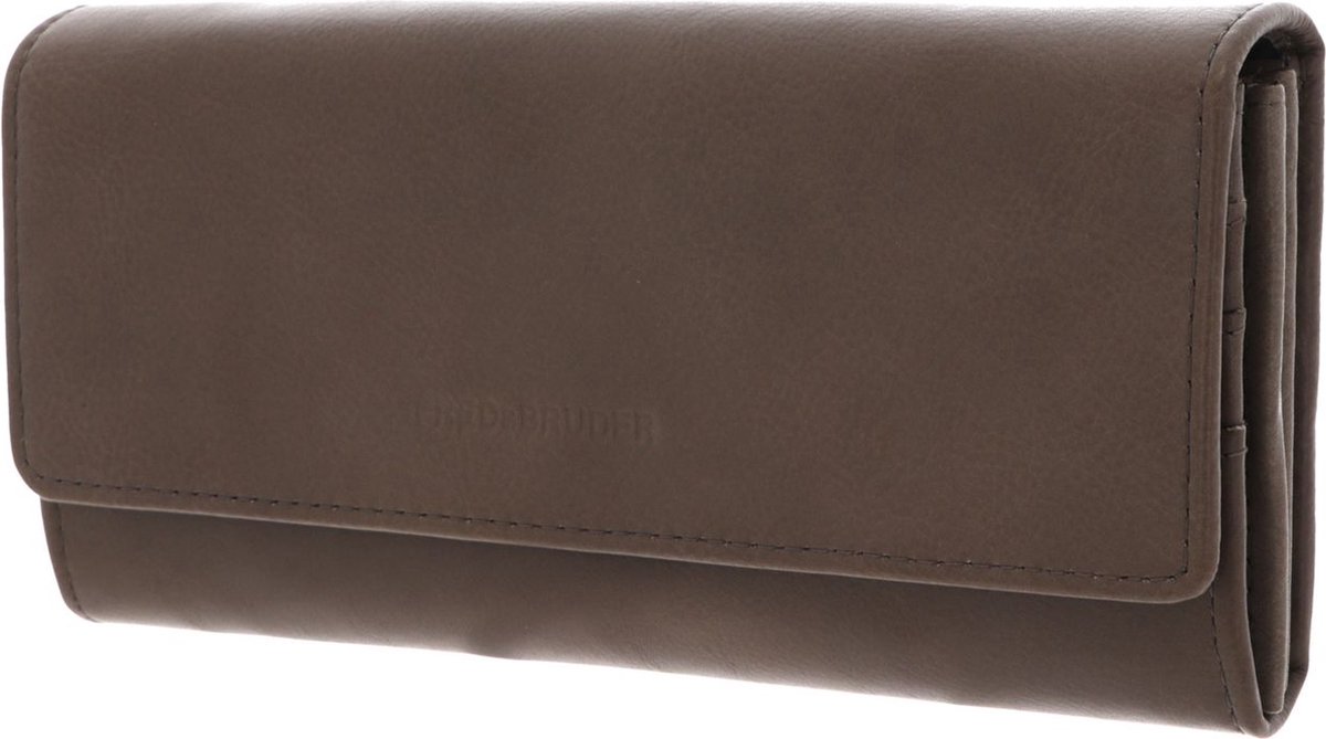 FREDsBRUDER Leren Portemonnee Jola Wallet Flappy Taupe Bruine