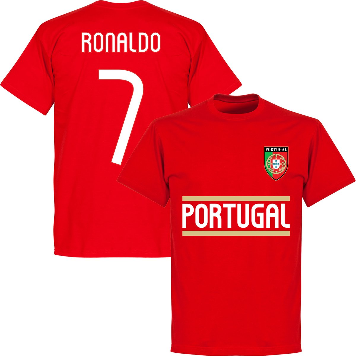 Portugal 2018 Ronaldo 7 Team T-Shirt - Rood - XXXL