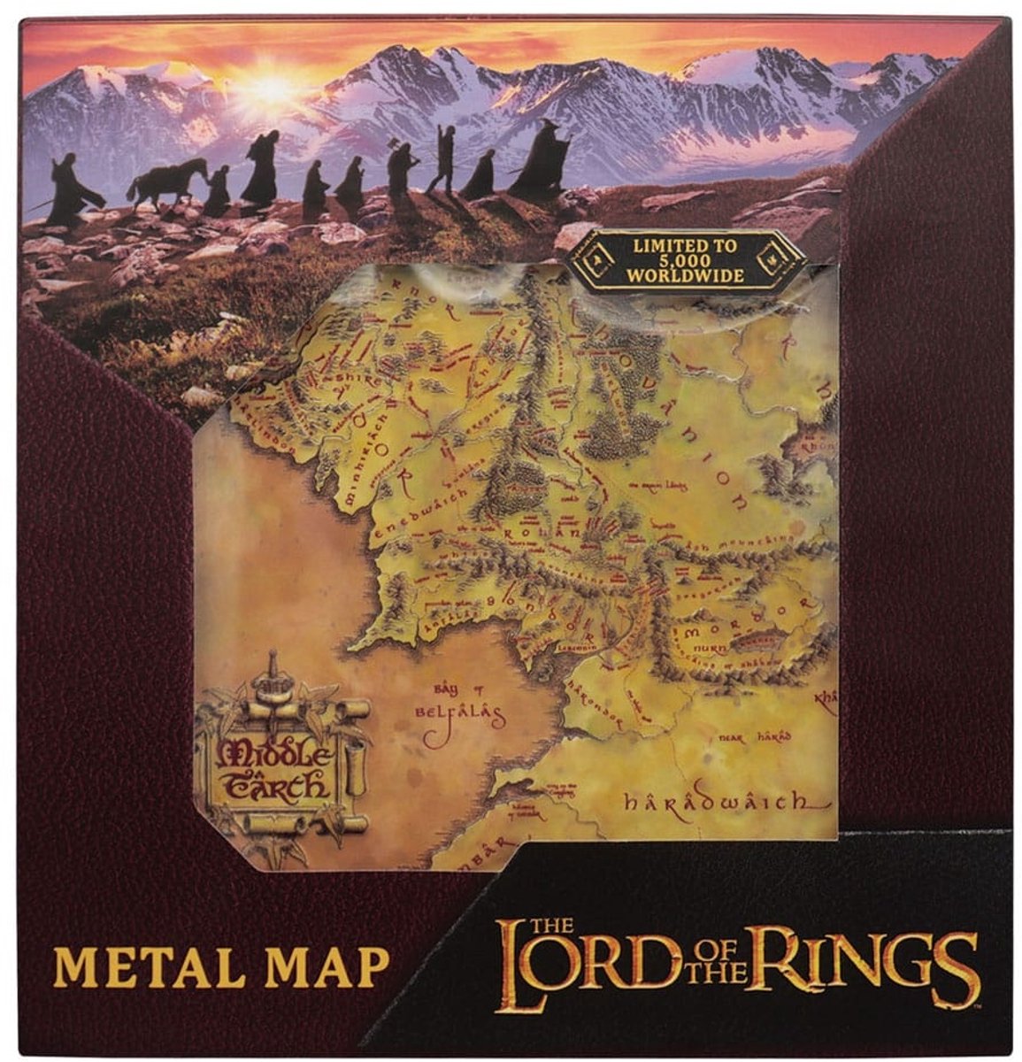FaNaTtik Lord of the Rings Replica Map Limited Edition Replica: down-scaled