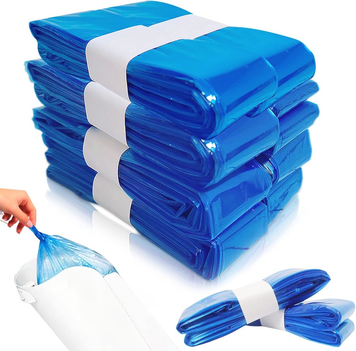 Goedkoopste Navulfolie voor Luieremmers - 10 Stuks, 4,5 m Biologisch Afbreekbare Navulverpakking, Anti-Geurtjes, Compatibel met Meeste Luieremmers