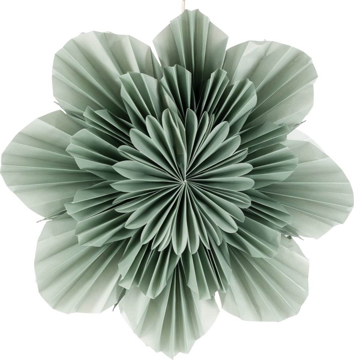 HomeBound by KY | Kerstster flower 40cm turquoise met pendel | kerstster flower