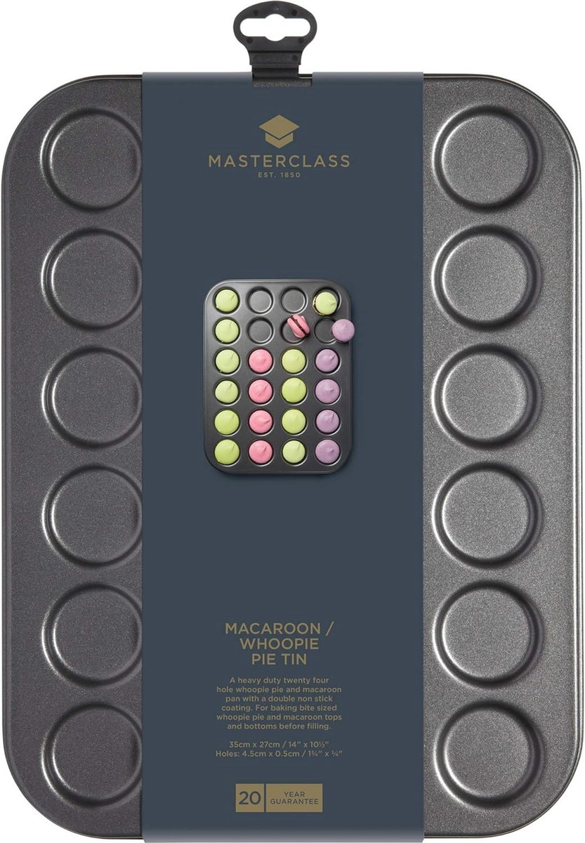 Macaron Bakvorm met 24 Gaten en Antikleeflaag, Multifunctioneel Taartjesvorm 35 x 27 cm
