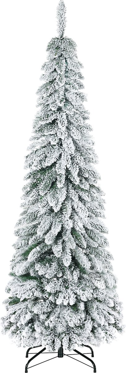 HOMCOM Kerstboom Kunststof, Staal 74L x 74B x 180H cm Groen