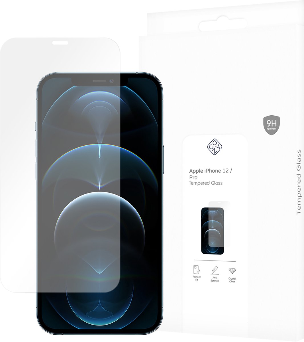 Cazy screenprotector geschikt voor iPhone 12 / 12 Pro - Screenprotector Gehard Glas