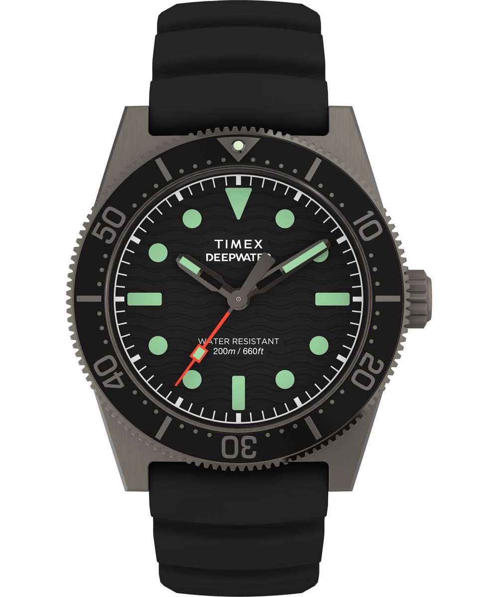 Timex Deep Water Reef TW2W74700 Horloge - Rubber - Zwart - Ø 41 mm