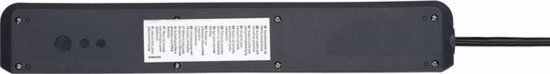 Parafoudre Brennenstuhl Eco-Line avec 6 contacts / noir - 1,5 mètre