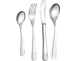 Kinderbesteck Waldtiere Set van 4
