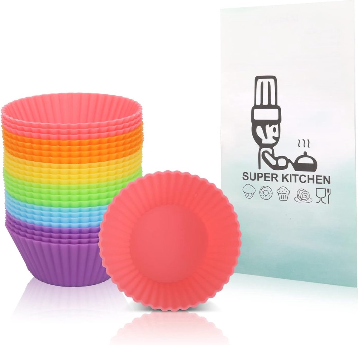 Mini Siliconen Cupcake Hoesjes - Herbruikbare Muffin Mallen voor Bakken en Bereiden