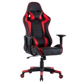 Alora Gaming stoel Monaco - Rood - Met Nekkussen & Verstelbaar Rugkussen - Bureaustoel - Gamestoel - Gaming Chair - Game Stoel