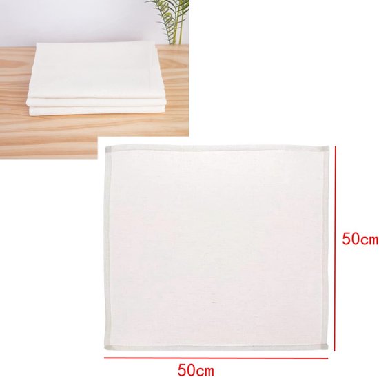 Schrader Premium katoenen doek - poetsdoek voor alle oppervlakken, meubels, kleding, leer, hout - crèmekleurig - 25x33cm - 3 stuks