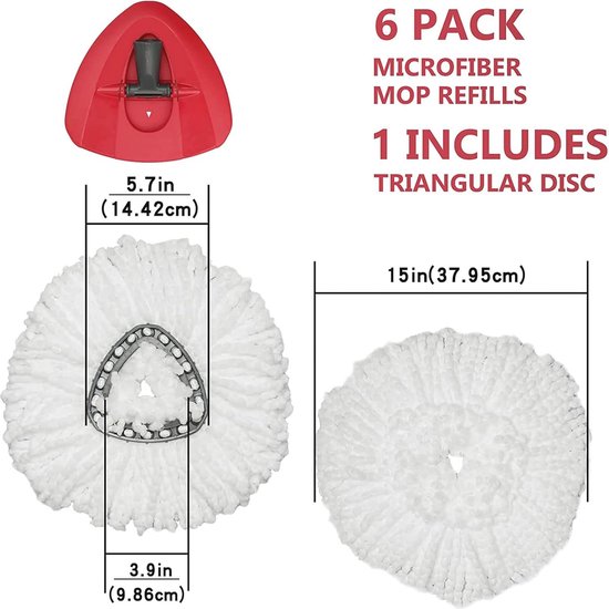 4 stuks roterende dweilkoppen, reservekop, navulverpakking, microvezel spin mop, reservekop, eenvoudige reiniging, dweilkop, ronde navulverpakking voor 360° spin mop 4 stuks roterende dweilkoppen, reservekop, navulverpakking, microvezel spin mop, reservekop, eenvoudige reiniging, dweilkop, ronde navulverpakking voor 360° spin mop