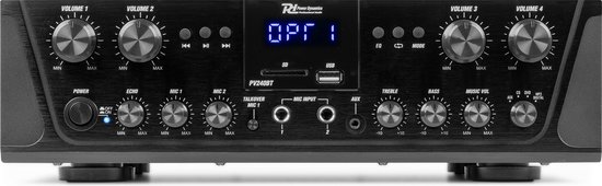 Geluidsinstallatie met Bluetooth - PV240BT 4-zone versterker audio + 8 BGO30 witte 3'' speakers van Power Dynamics — afbeelding 4