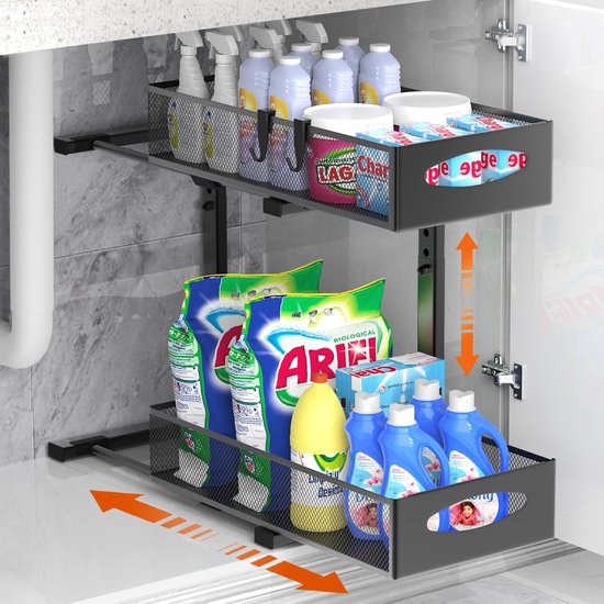 Uittrekbare Keukenlade Organisator Voor Efficiënte Opslag En Gemakkelijk Gebruik