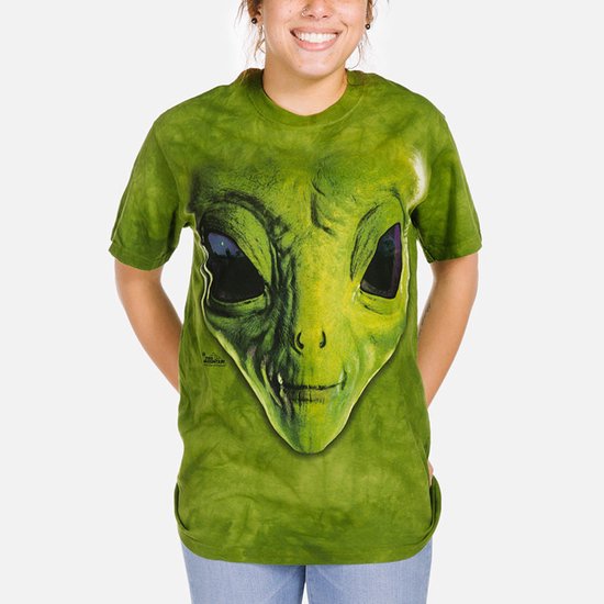 T-shirt Vert Alien Face