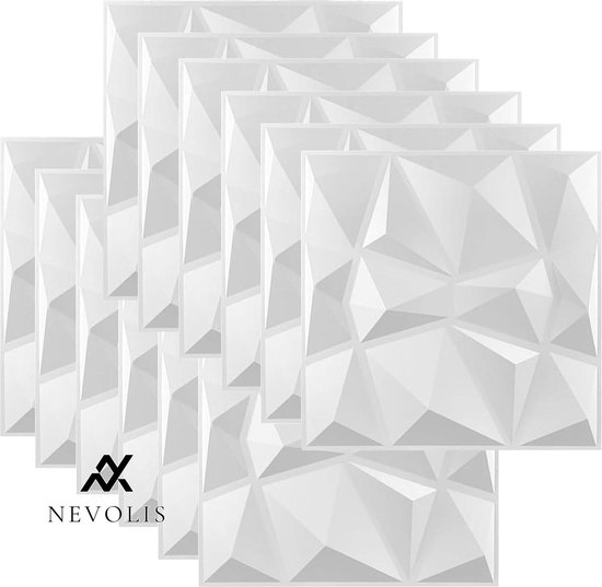 Nevolis 3D Wall Panels 12 Pieces PVC Panels Wall Cladding Ceiling ...