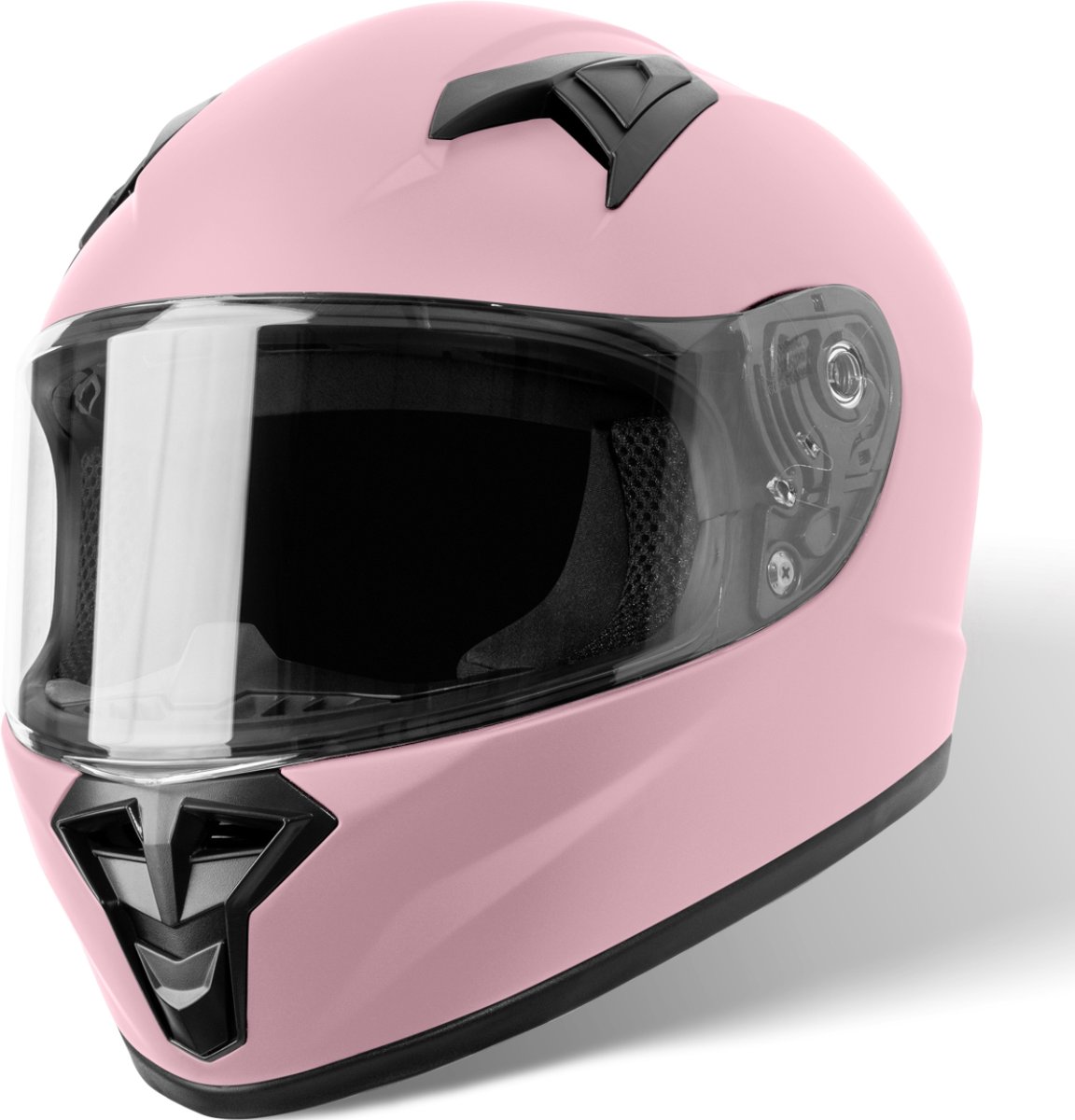 VINZ Parana Kinderhelm Scooter / Motor | Scooterhelm / Motorhelm voor Meisjes | Scooterhelm Kinderen | ECE 22.06 goedgekeurd | Lichtgewicht 1250 gram | Inclusief Opbergzak | Mat Roze - YM