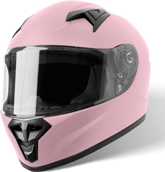 VINZ Parana Kinderhelm Scooter / Motor - Scooterhelm / Motorhelm voor Meisje / Kinderen - Integraalhelm - Roze - YM