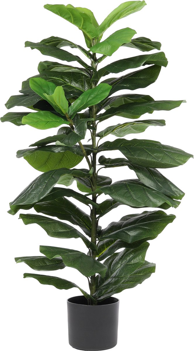 Kunstpalm Kunst Tabaksblad | 100cm - Namaak plant tabaksblad - Kunstplanten voor binnen - Kunstplant tabaksblad Donkergroen