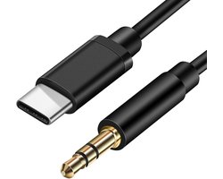 Audio Aux-Kabel - 1m - Hoofdtelefoon Jack - Auto Stereo - Compatibel met Samsung Galaxy S23 S22 S21 - USB C naar 3.5mm - Google Pixel - Meer