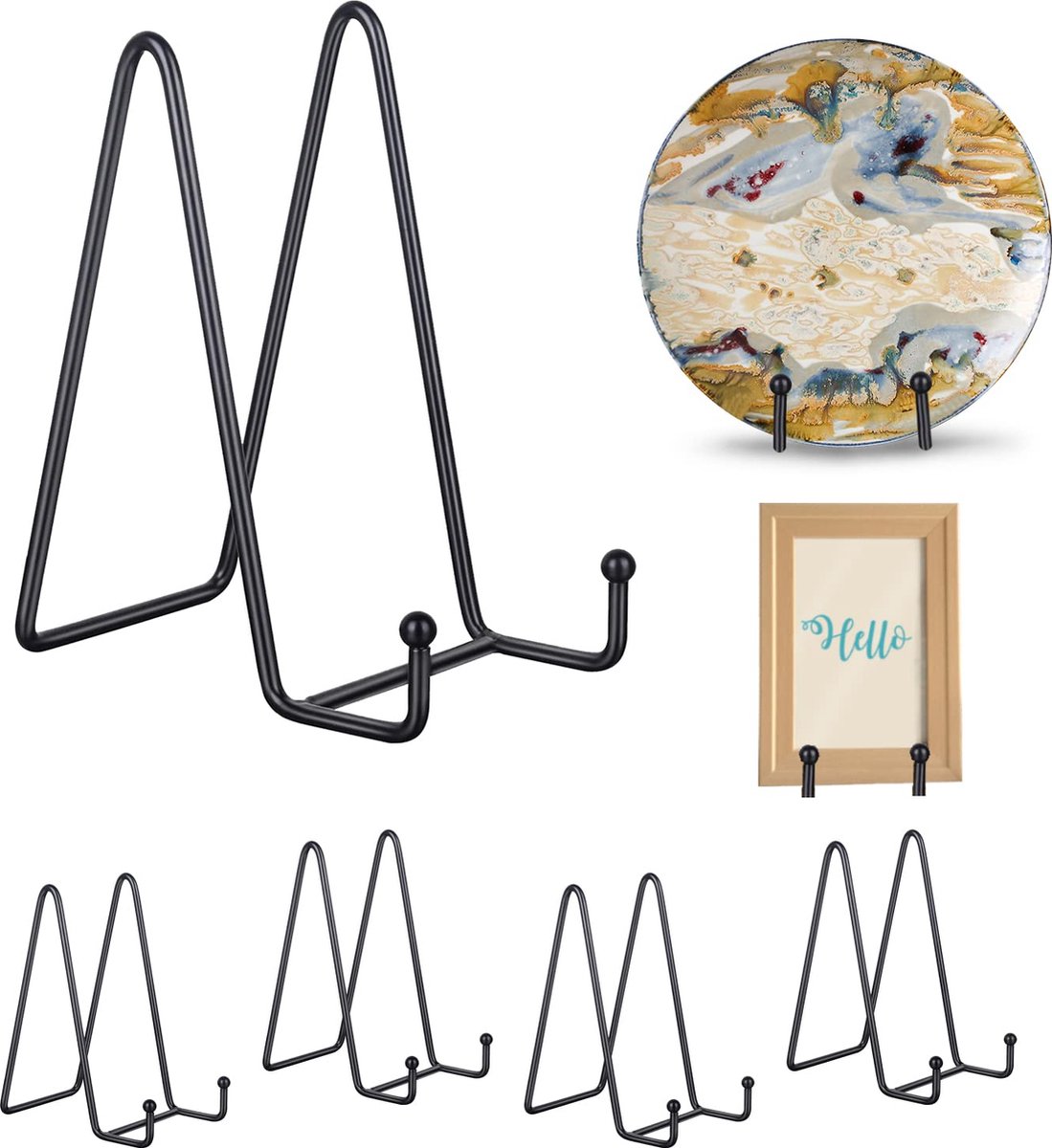 La'Moussawi ® Tijdloze Elegantie Metalen Presentatiestandaard Voor Kunstwerken, Boeken En Decoraties - Set Van 5 Stuks