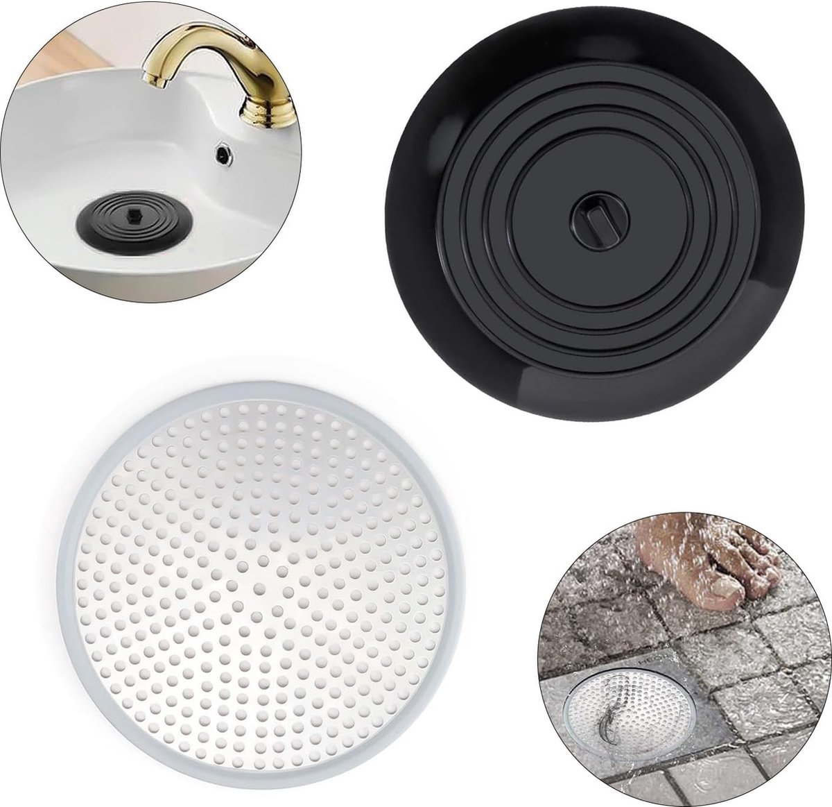 Goedkoopste JGS ® Effectieve Siliconen Afvoerplug met Zeef voor Diverse Toepassingen in Huis en Zwembad