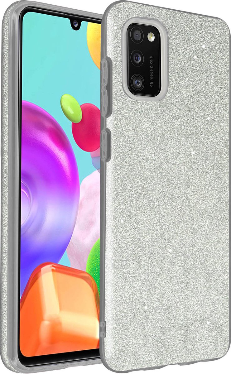 Geschikt voor Samsung Galaxy A41 Ring-Hoesje Bi-materiaal Video-steun rood