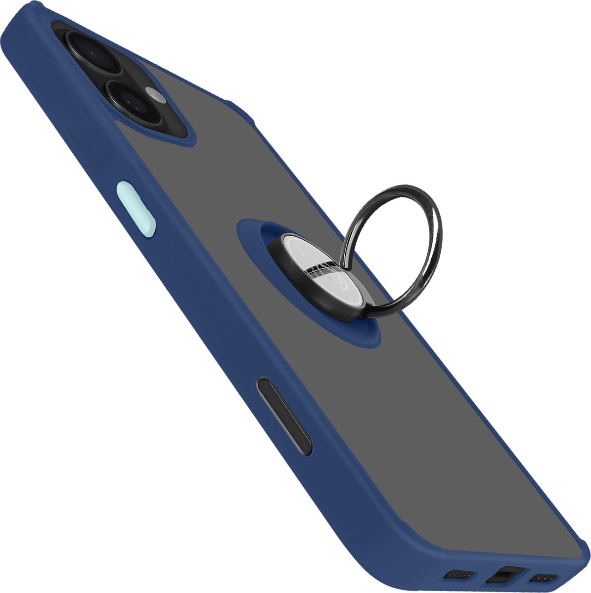 Avizar Metalen ring Geschikt voor Apple iPhone 16 Video-ondersteuning, Nachtblauw