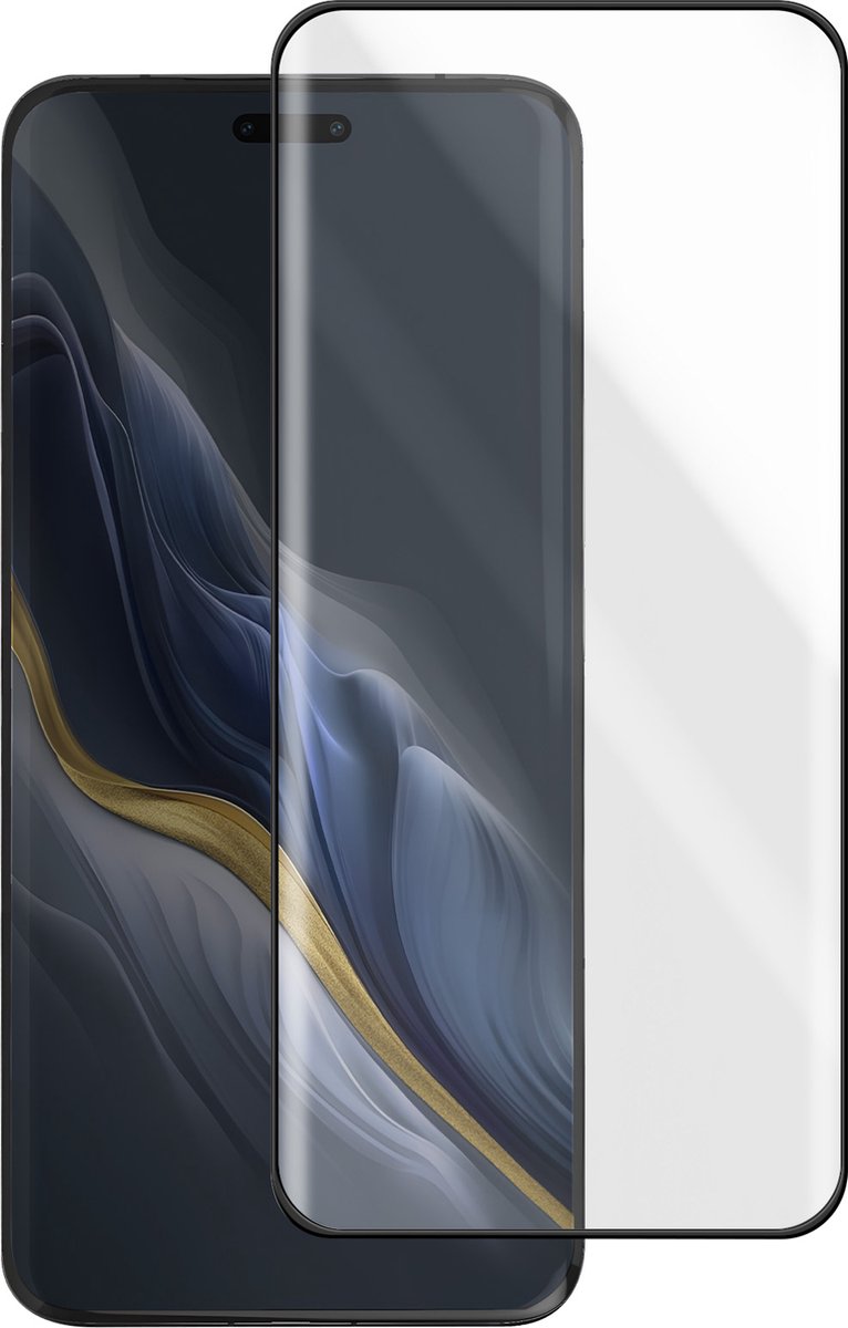 Avizar Gehard glas Geschikt voor Honor Magic 6 Pro antikras Volledige lijm 5D, Zwart