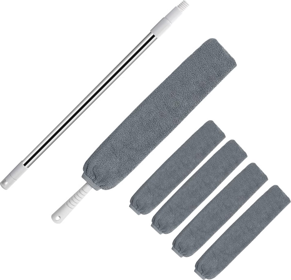 Goedkoopste Intrekbare Stofreiniger met Microvezel Doeken en Telescoopstang - Perfect voor Moeilijk Bereikbare Ruimtes