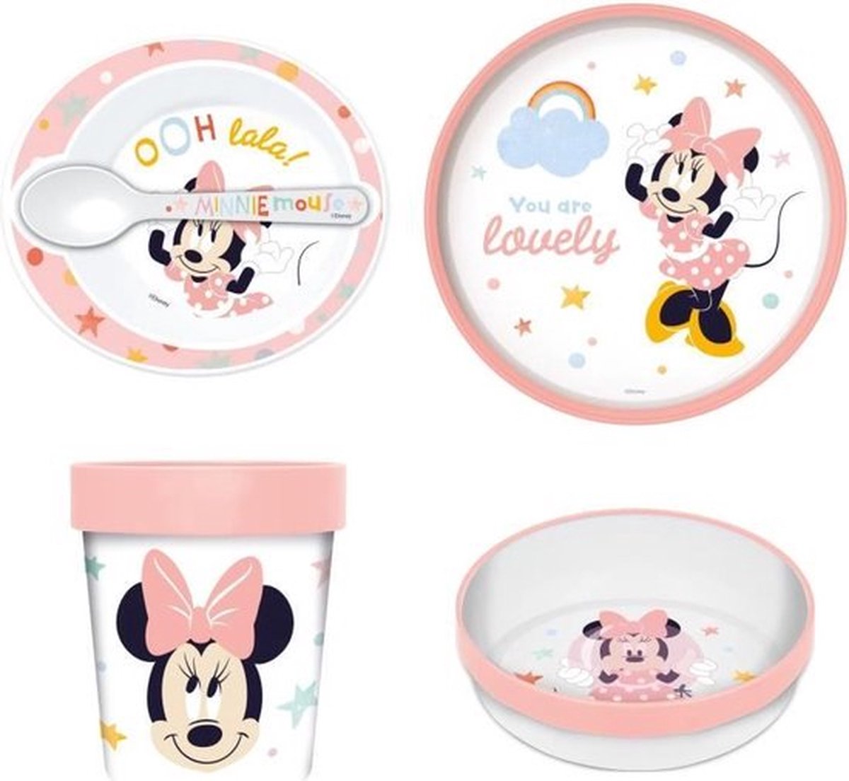Goedkoopste THERMOBABY MINNIE Maaltijdpakket 2e leeftijd - 3 borden een kopje 1 lepel