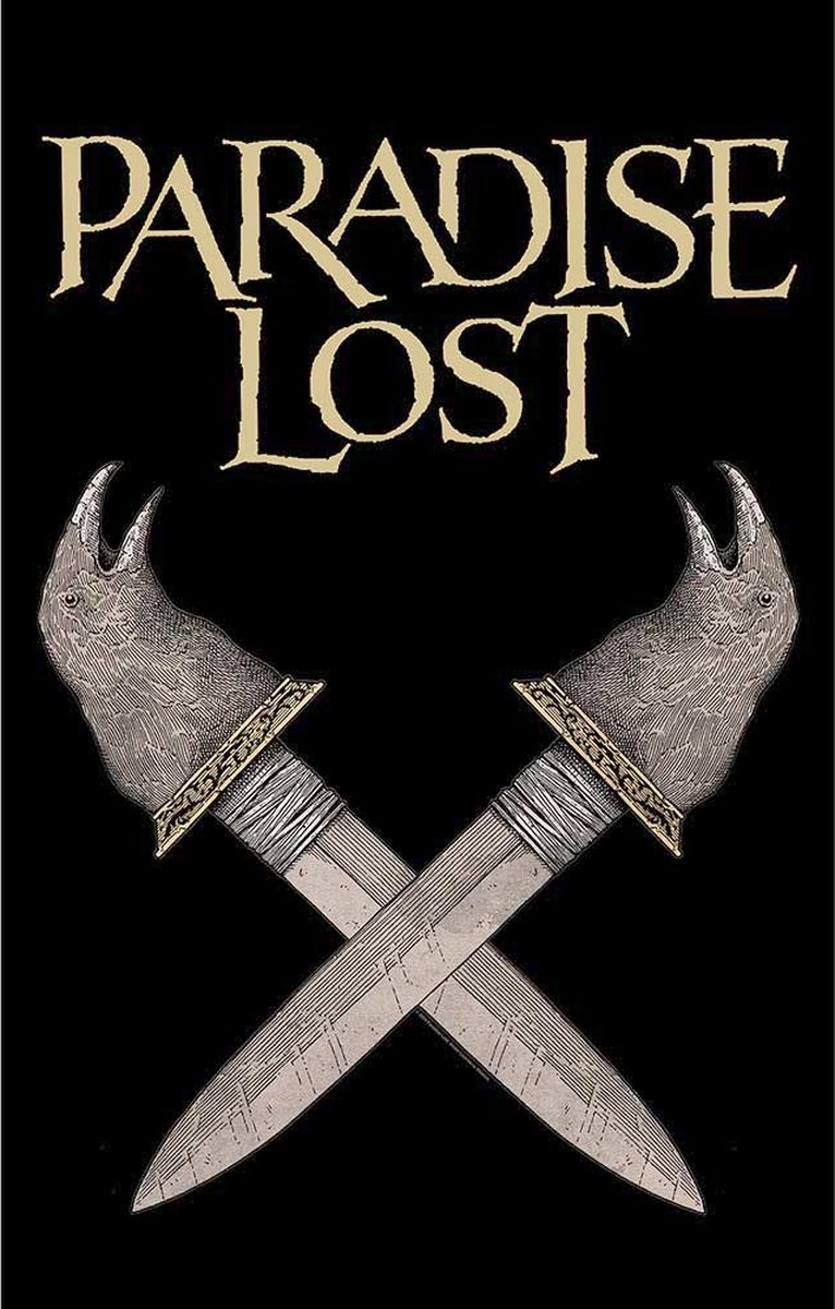 Rock Off Paradise Lost - Obsidian Dagger Textiel Poster - Zwart
