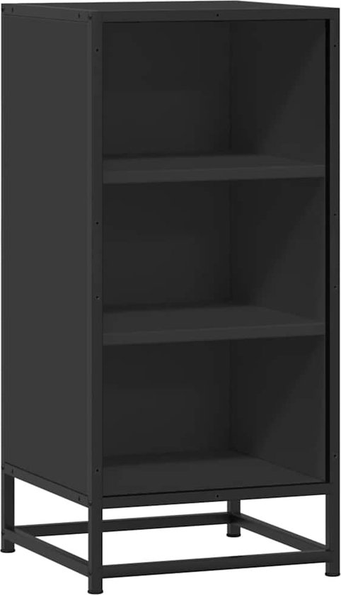VidaXL Dressoir Met Lades 100,5x35x76 Cm Spaanplaat   Zwart   Eikenkleurig 1042372268