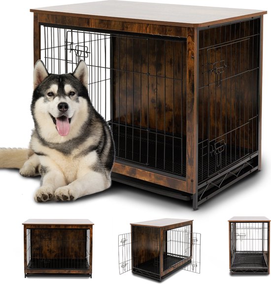 Caisse pour chien en bois MaxxPet - niche pour chien - caisse - niche pour chien - 98x65x68cm