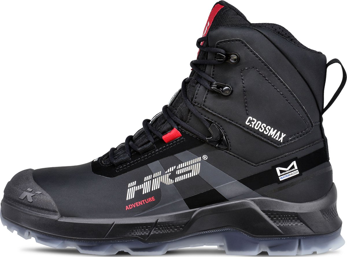 HKS Adventure PXT S7 werkschoenen - veiligheidsschoenen - safety shoes - heren - waterdicht - hoog - stalen neus - antislip - ESD - lichtgewicht - zwart - maat 44
