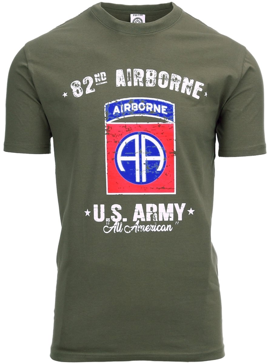 Fostex Garments T-shirt U.S. Army 82nd Airborne Groen