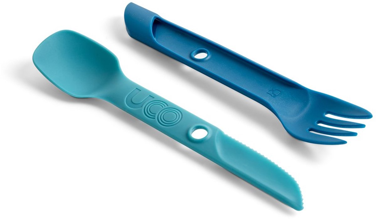 UCO Switch Spork Bestekset - mes vork lepel - 26 cm - blauw