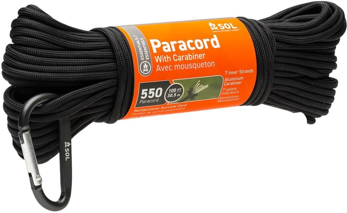 SOL 550 Paracord 30,5m Karabijnhaak