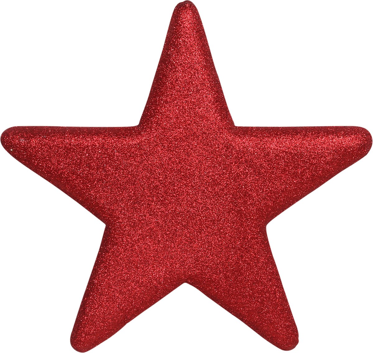 Kerst decoratie - Glitter ster - Rood - 25 cm