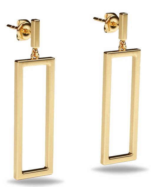 Elysian - Dames Oorbellen Goudkleurig - Oorhangers - 18K Goud verguld Roestvrij Staal - Hypoallergeen