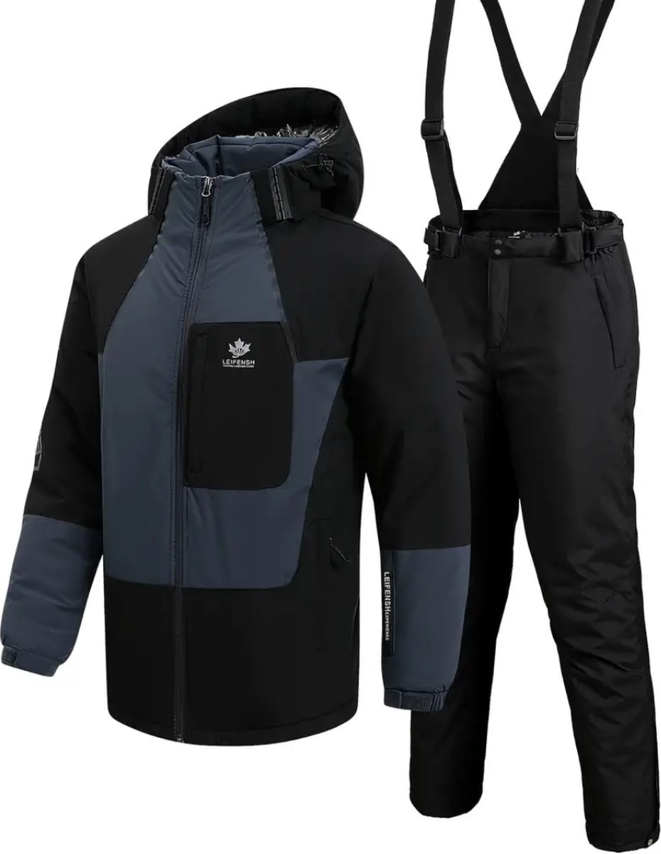Bovista Skipak - SkiBroek - Skijas - Ski Suit - Wintersport - Heren - 2-Delig - Zwart - Maat L