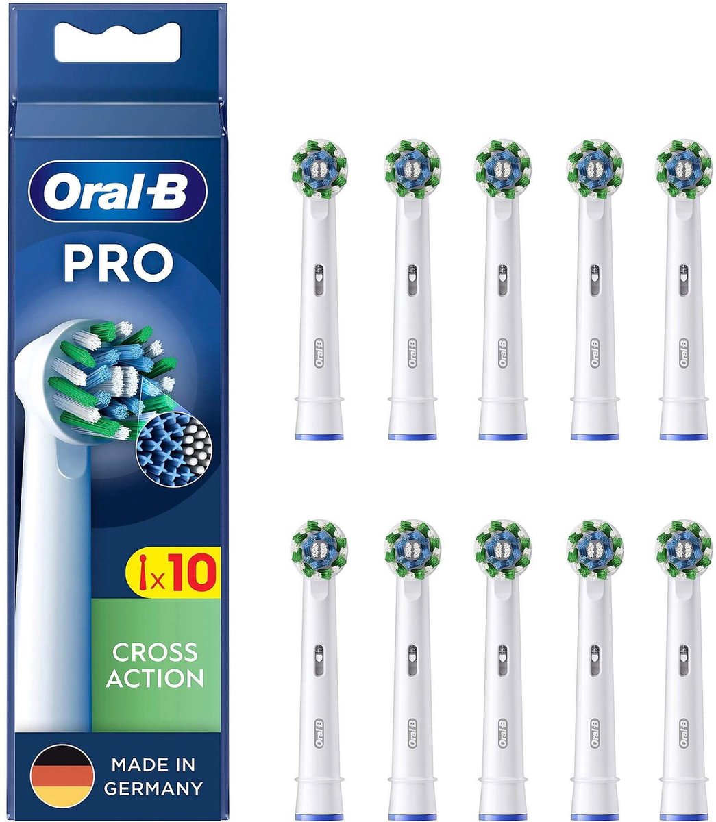 Oral B PRO Cross Action Opzetborstels Wit | 10 stuks