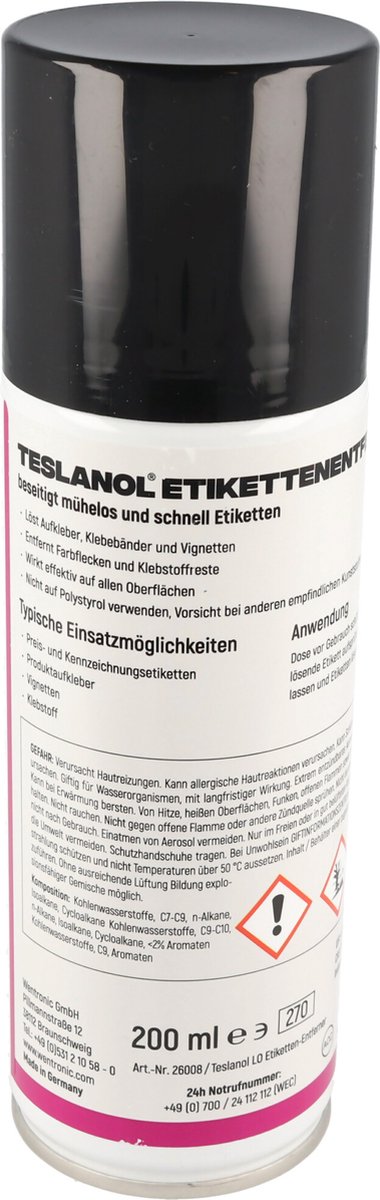 Goedkoopste Teslanol labelverwijderaar 200 ml label verwijderd verwijdert zelfklevende labels