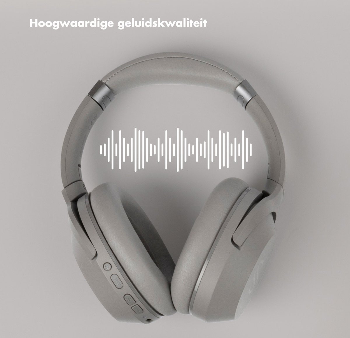 Afbeelding 3 van Selencia Urban Play Koptelefoon - Draadloze Koptelefoon met Active Noise Cancelling - Bluetooth Headphones - Cozy Grey