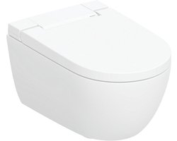 Geberit AquaClean Alba douchewc - 37.5x56.5x40.5cm - spoelrandloos - diepspoel - afstandsbediening - KeraTect - glans wit