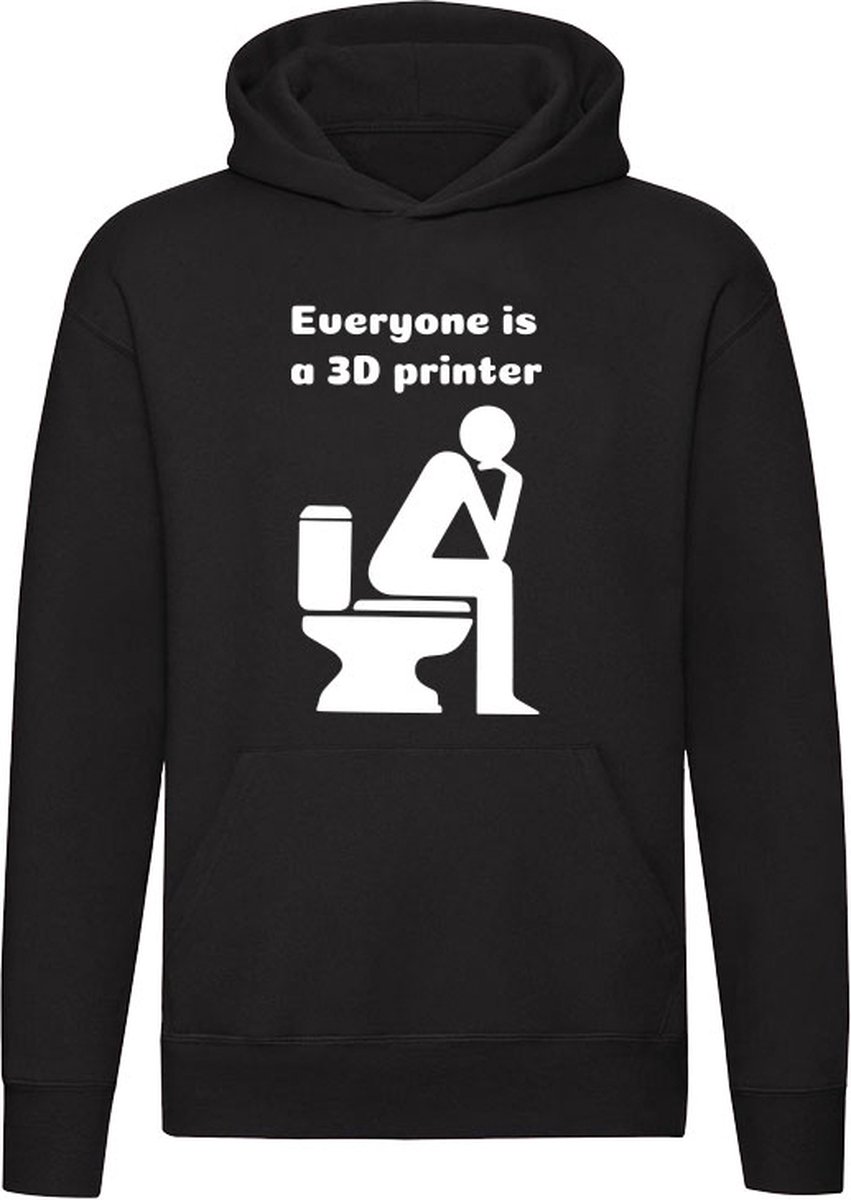 Everyone Is A 3D Printer Hoodie - wc - toilet - poep - vies - bah - printers - trui