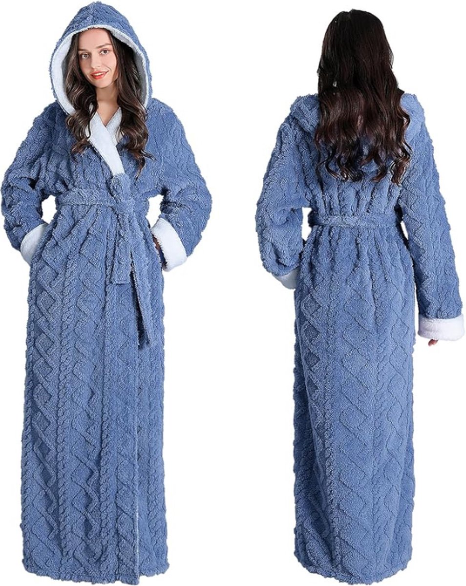 Morgenstern Geena 2 Damesbadjas met Capuchon - Kirschrot L Morgenstern Geena 2 Damesbadjas met Capuchon - Kirschrot L