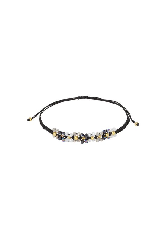 Bijoutheek Bracelet (Bijoux) Petites Perles Corde Zwart