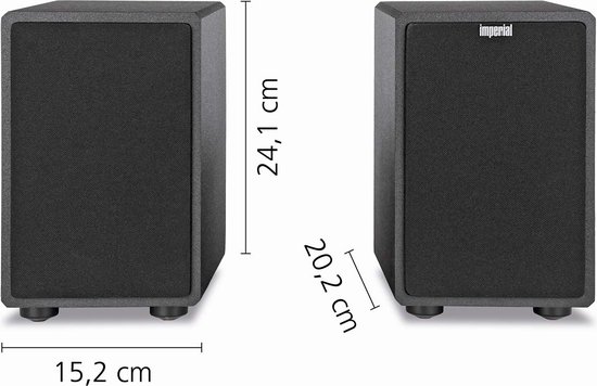 Imperial DABMAN - Luidsprekers - Passief - 20W - 2 Stuks - Zwart van Merkloos — afbeelding 2